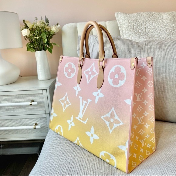designer dupe Handbags - Monogram OnTheGo GM Sunshine Ombré Tote Bag